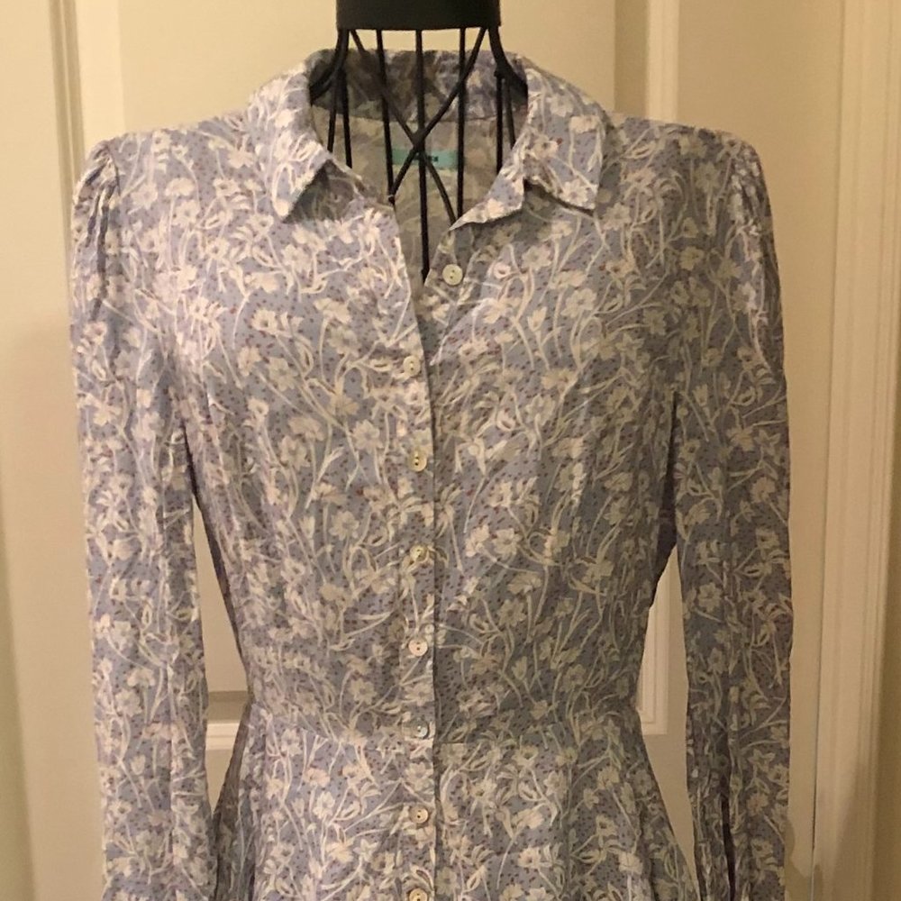 Urban Outfitters Blue Floral Swing Dress